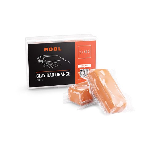 Argila Decontaminare Auto Fina ADBL Clay Bar Soft, Portocaliu, 100g, 2 buc