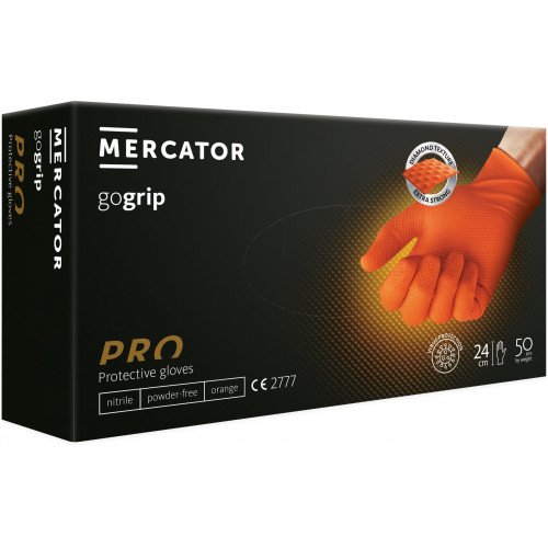 Manusi Nitril Gogrip, Portocaliu, XL, 50 buc