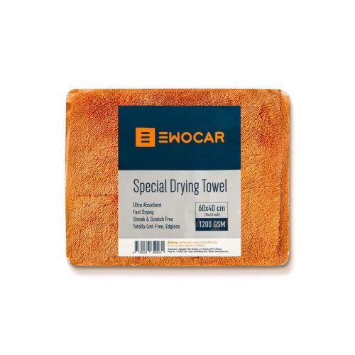 Prosop Uscare Auto Ewocar Special Drying Towel, 1200GSM, Portocaliu, 60 x 40cm