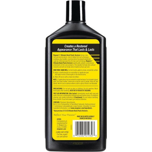 Dressing Plastice Exterioare Meguiar's Ultimate Black Plastic Restorer, 473ml