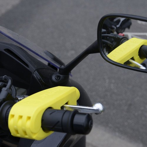 Antifurt Blocare Frana Mana Moto Oxford LeverLock, Galben