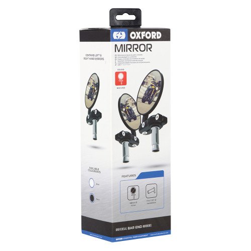 Set Oglinzi Moto Ghidon Oxford Bar End Mirrors, Negru