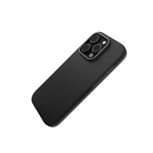 Husa Iphone 16 Pro Clip-On MagSafe Vetter Aramid Fiber Hybrid Kevlar Slim, Negru