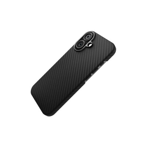 Husa iPhone 16 Clip-On MagSafe Vetter Aramid Fiber Kevlar, Negru