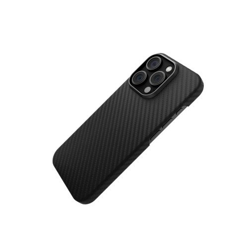 Husa iPhone 16 Pro Clip-On MagSafe Vetter Aramid Fiber Kevlar, Negru